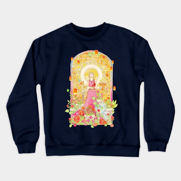 Girl with Her Heart In Her Hand Crewneck Sweatshirt by Dishalu